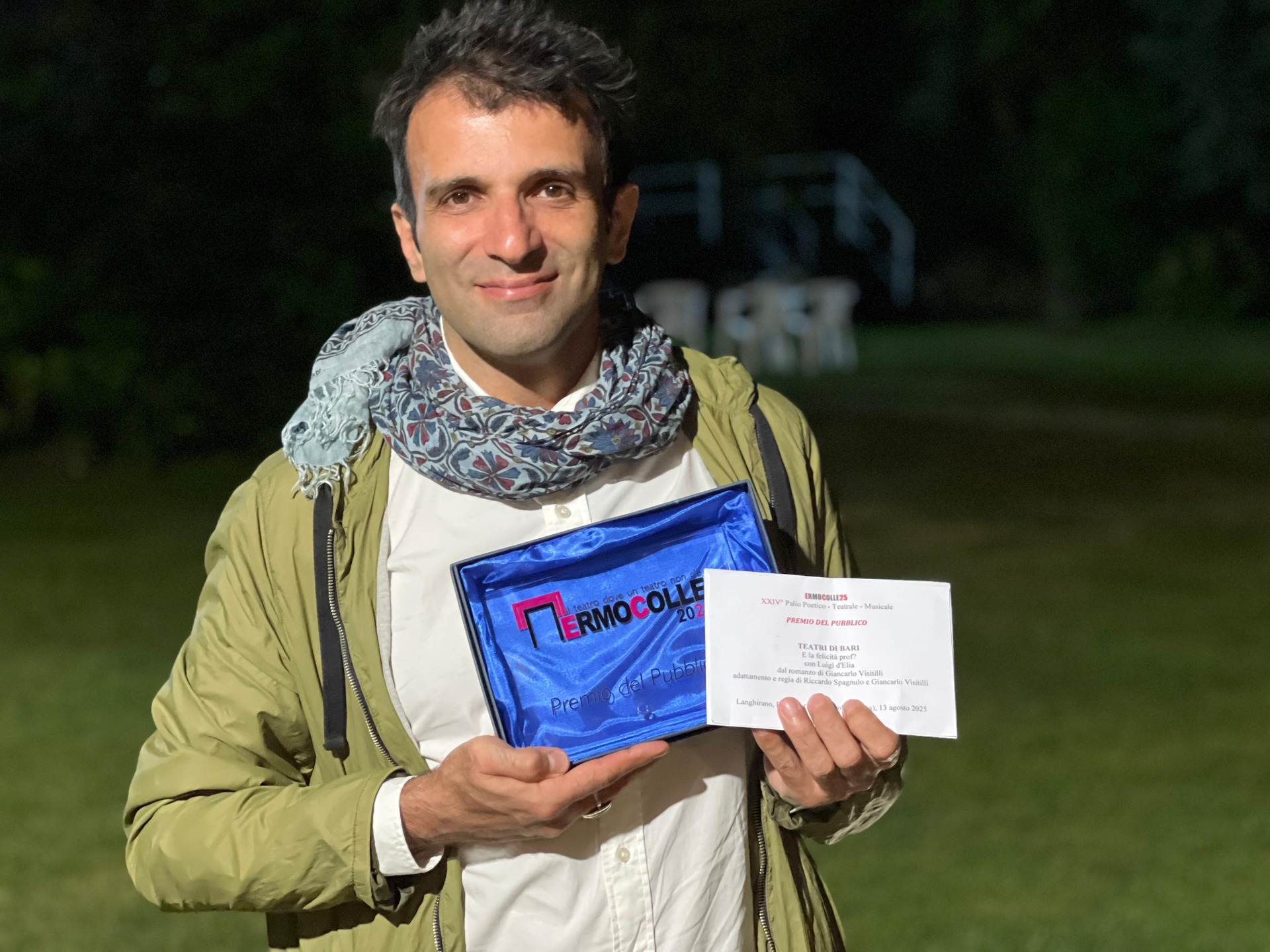 Luigi D’Elia vince il Premio del pubblico a Ermo Colle